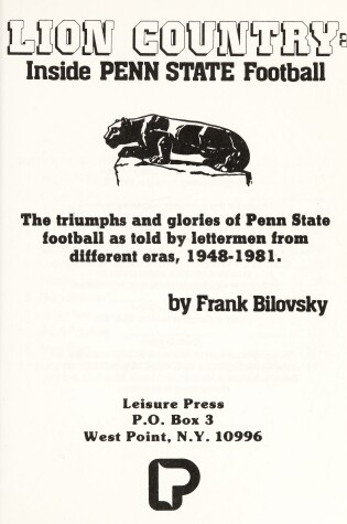 Cover of Lion Country