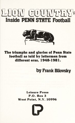 Book cover for Lion Country