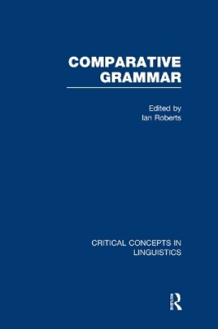 Cover of Comparative Grammar Crit Con Vol2