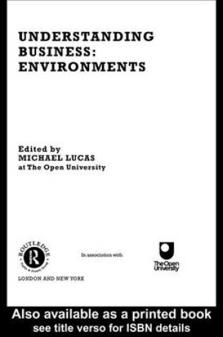 Cover of Understanding Business Environments