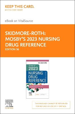 Book cover for Mosby's 2023 Nursing Drug Reference - Elsevier eBook on Vitalsource (Retail Access Card)