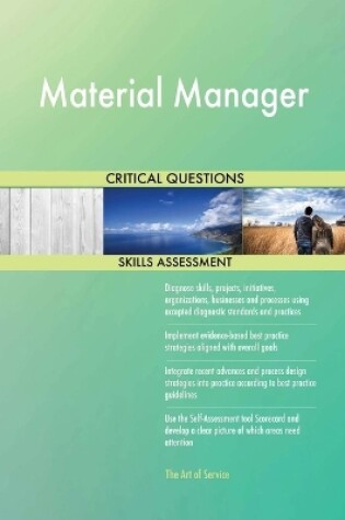 Cover of Material Manager Critical Questions Skills Assessment