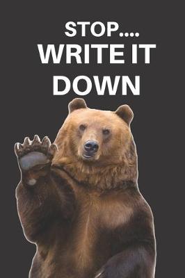 Book cover for Stop Write It Down 2020 & 2021 Weekly Planner - Two-Year Appointment Book Gift For Grizzly Bear Lover - Agenda Notebook for New Year Planning