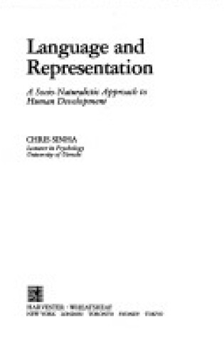 Cover of Language and Representation