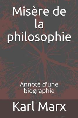 Book cover for Misere de la philosophie
