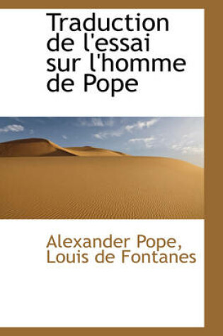 Cover of Traduction de L'Essai Sur L'Homme de Pope