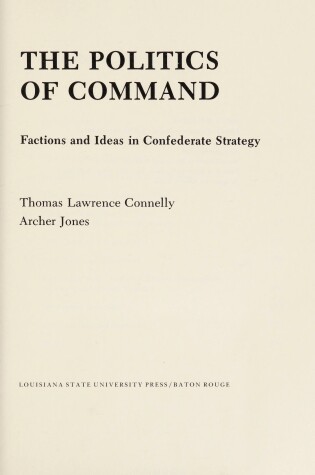 Cover of Politics of Command