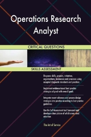 Cover of Operations Research Analyst Critical Questions Skills Assessment