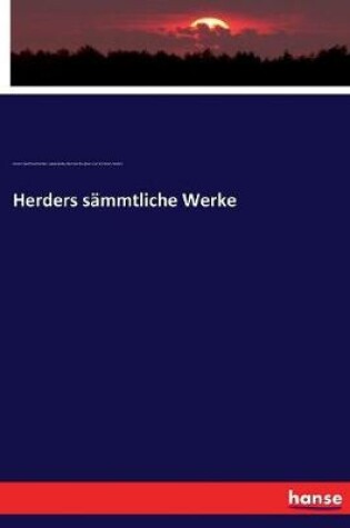 Cover of Herders sammtliche Werke