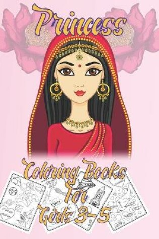 Cover of princess coloring books for girls 3-5