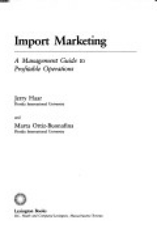 Cover of Import Marketing