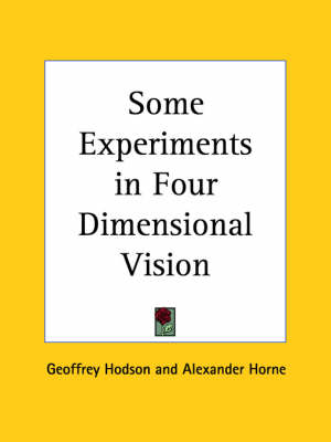 Book cover for Some Experiments in Four Dimensional Vision (1933)