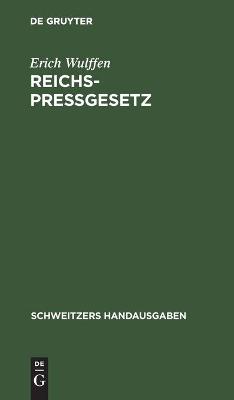 Book cover for Reichs-Pressgesetz