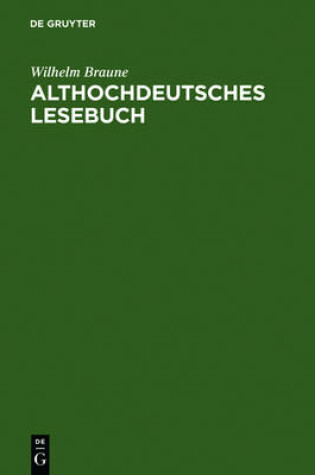 Cover of Althochdeutsches Lesebuch
