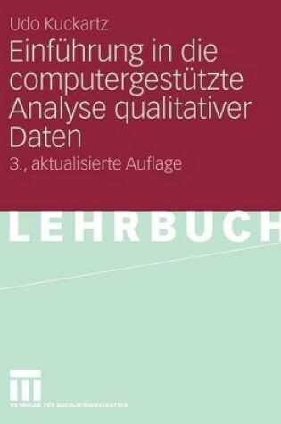 Cover of Einführung in die computergestützte Analyse qualitativer Daten