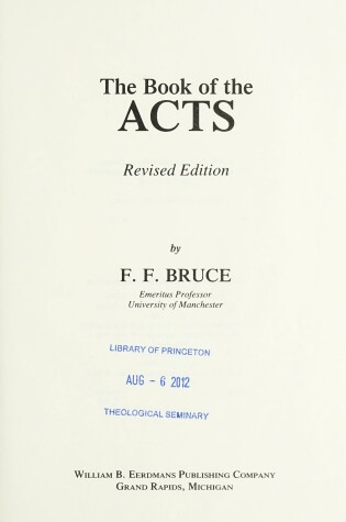 Cover of Book of Acts