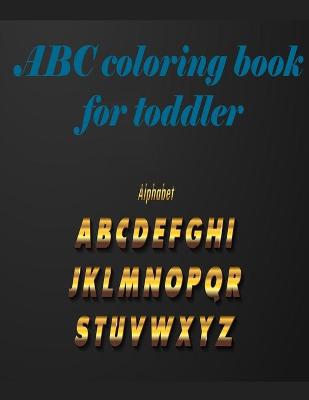 Book cover for ABC coloring book for toddler