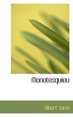 Book cover for Monotesquieu