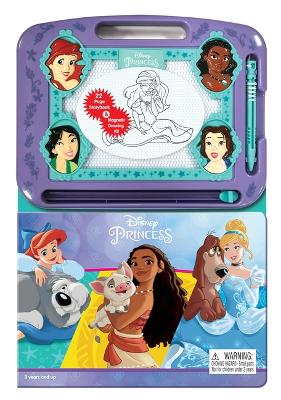 Cover of Disney Princess: Activity Book Learning, Writing, Sketching with Magnetic Drawing Doodle Pad for Kids