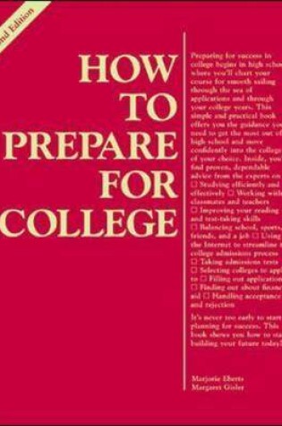 Cover of How to Prepare for College