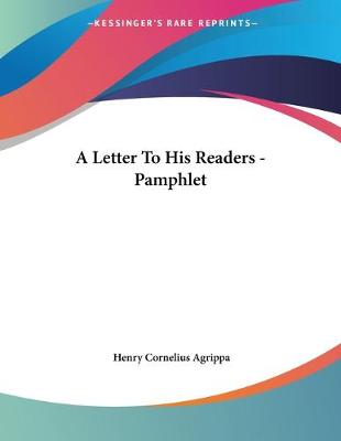 Book cover for A Letter To His Readers - Pamphlet