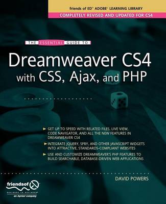 Book cover for The Essential Guide to Dreamweaver Cs4 with CSS, Ajax, and PHP