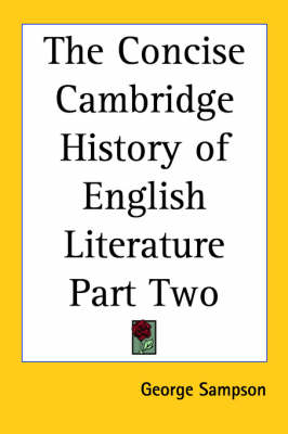 Book cover for The Concise Cambridge History of English Literature Part Two