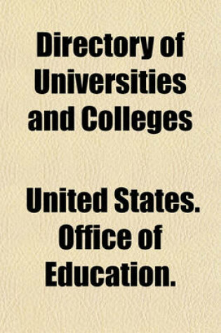 Cover of Directory of Universities and Colleges