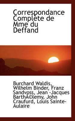 Book cover for Correspondance Compl Te de Mme Du Deffand