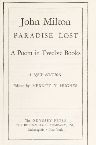 Cover of Paradise Lost, a New Edition