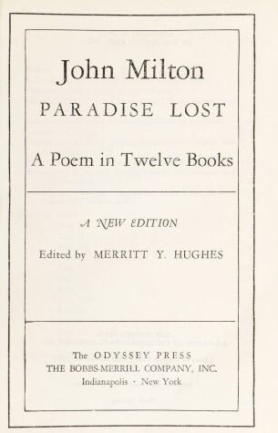 Book cover for Paradise Lost, a New Edition