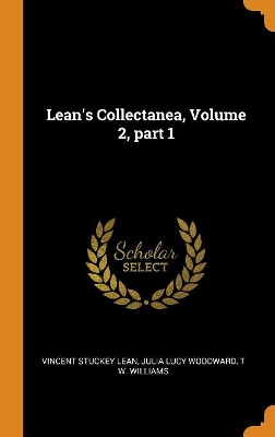 Book cover for Lean's Collectanea, Volume 2, part 1