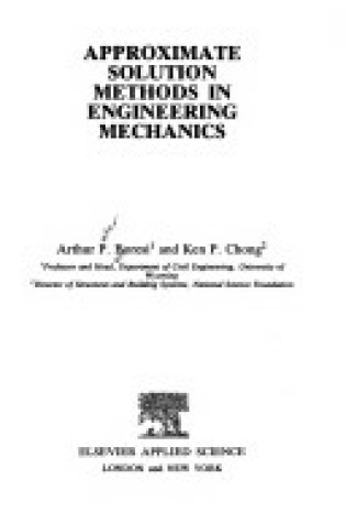 Cover of Approximate Solution Methods in Engineering Mechanics