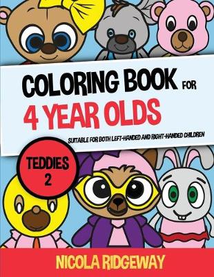 Book cover for Coloring Book for 4 year olds (Teddies 2)