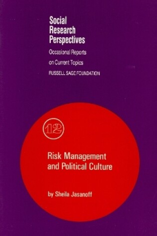 Cover of Risk Management and Political Culture