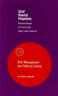 Book cover for Risk Management and Political Culture