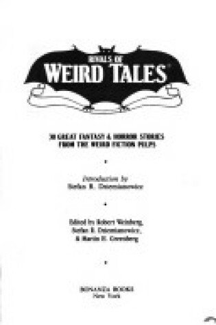 Cover of Rivals of Wierd Tales