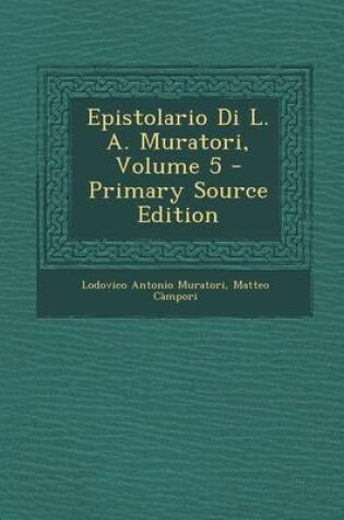 Cover of Epistolario Di L. A. Muratori, Volume 5