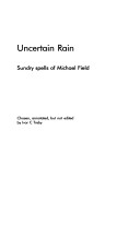 Book cover for Uncertain Rain