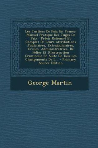 Cover of Les Justices de Paix En France