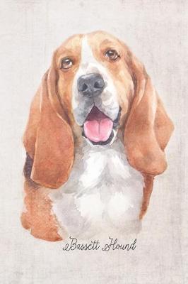 Book cover for Bassett Hound Dog Portrait Notebook
