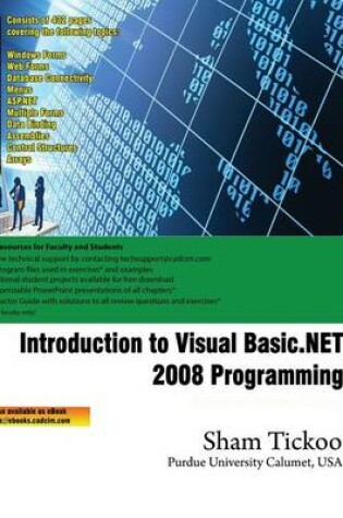 Cover of Introduction to Visual Basic.NET 2008 Programming