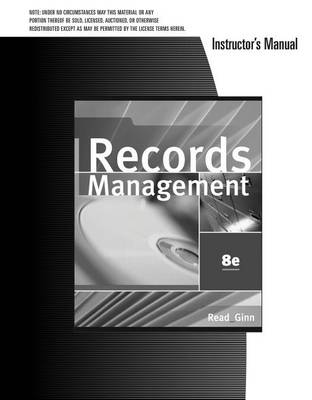 Book cover for Inst Manual,Records Management