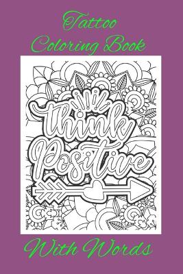 Book cover for Tattoo Coloring Book with Words