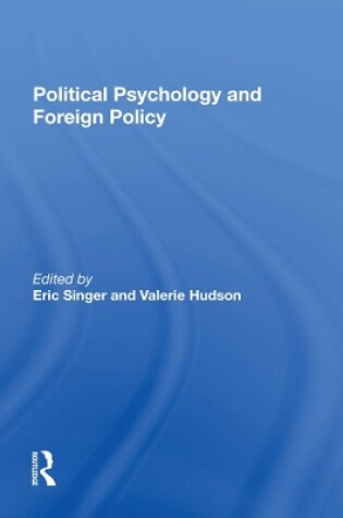 Cover of Political Psychology And Foreign Policy