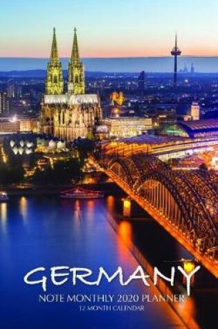 Cover of Germany Note Monthly 2020 Planner 12 Month Calendar