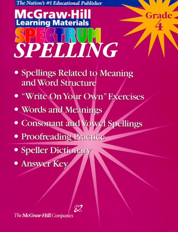 Book cover for Spectrum Spelling Workbook Grade 4