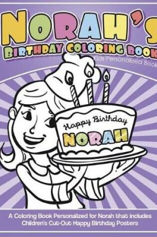 Cover of Norah's Birthday Coloring Book Kids Personalized Books