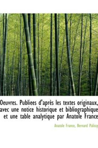 Cover of Oeuvres. Publi Es D'Apr?'s Les Textes Originaux, Avec Une Notice Historique Et Bibliographique Et Une