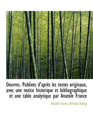 Book cover for Oeuvres. Publi Es D'Apr?'s Les Textes Originaux, Avec Une Notice Historique Et Bibliographique Et Une